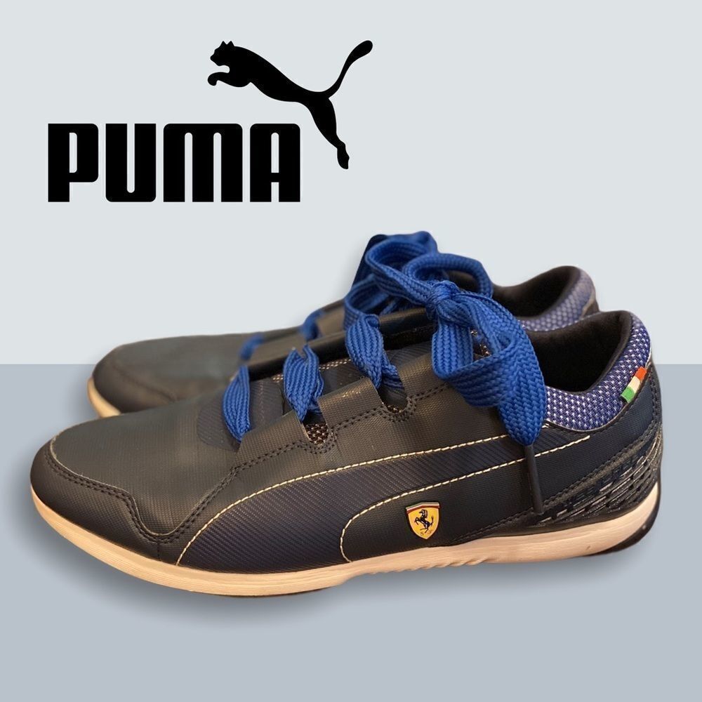 Puma Men's Valorusso Ferrari Navy Sneakers 10